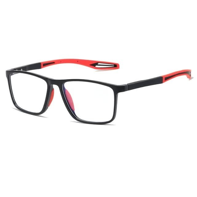 Toranlund product in oranje van lichtgewicht, duurzaam frame with standard reading lenses – in een woonkamer