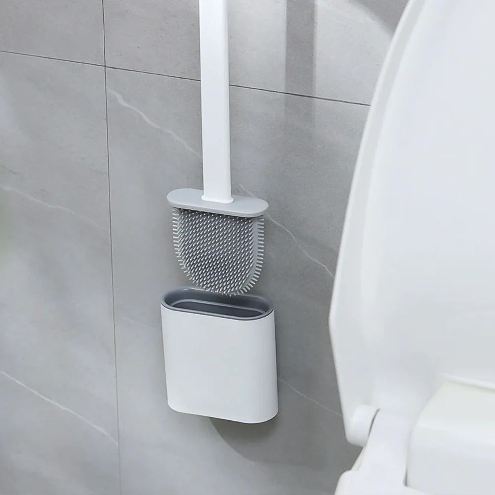 Ulvik toiletborstel in grijs van hoogwaardig siliconen, kunststof – vooraanzicht