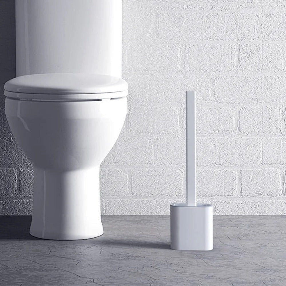 Ulvik toiletborstel van hoogwaardig siliconen, kunststof – close-up van het materiaal