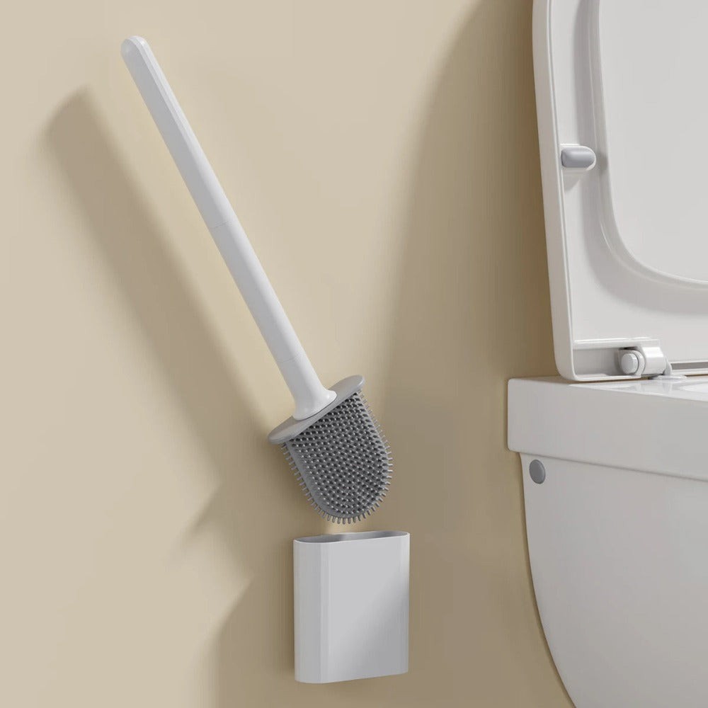 Ulvik toiletborstel van hoogwaardig siliconen, kunststof – in gebruik
