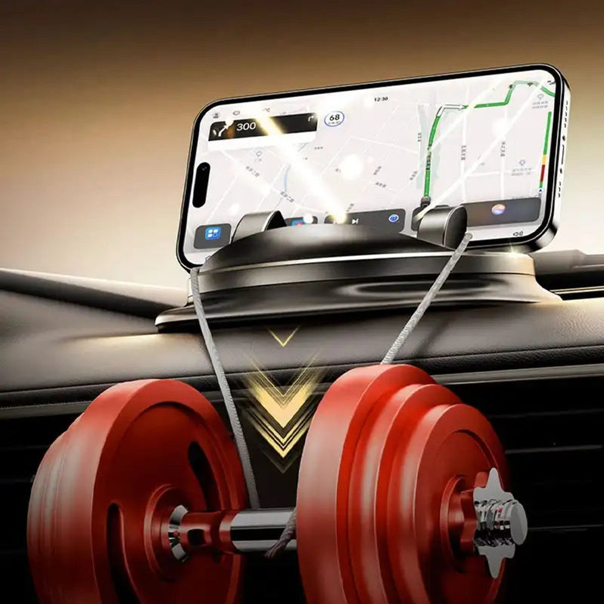 telefoonhouder – detailfoto van de afwerking