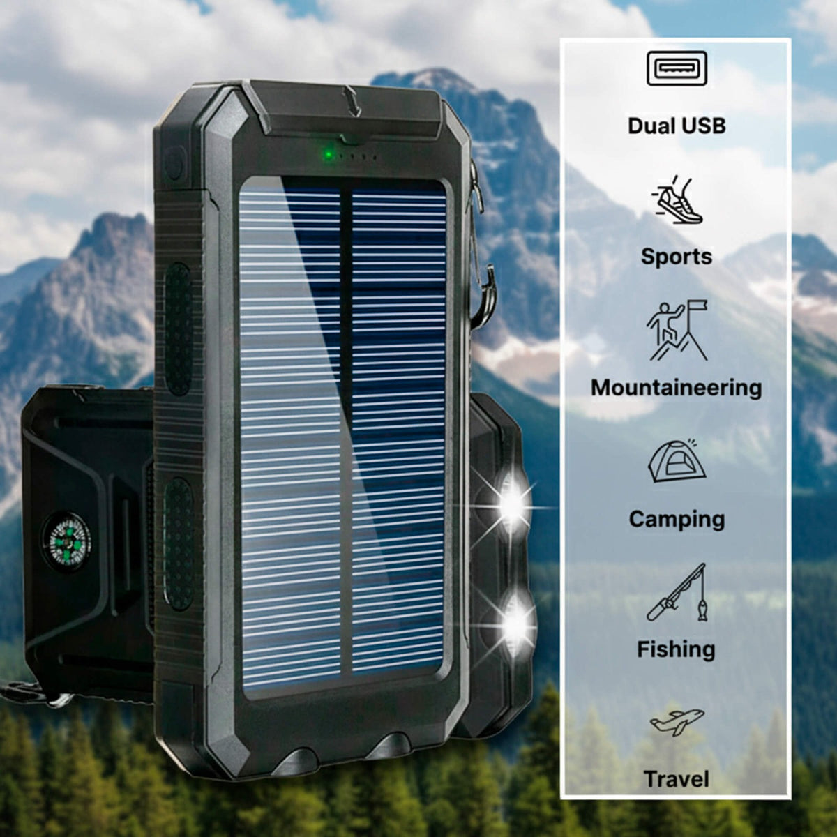 powerbank – detailfoto van de afwerking