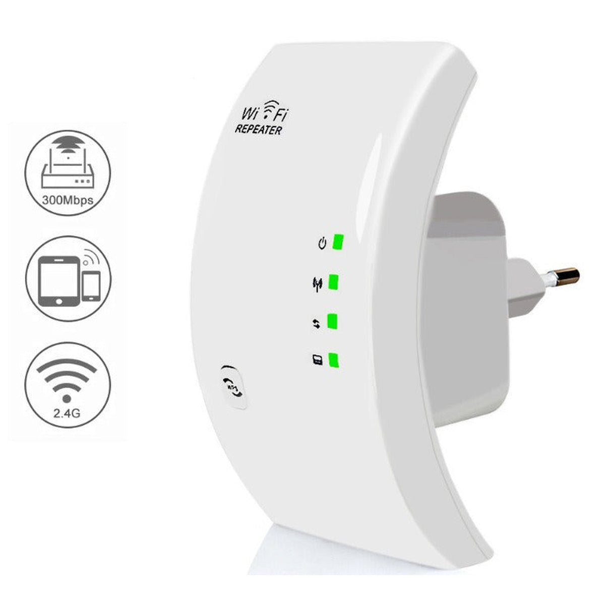 wifi-versterker in wit – vooraanzicht