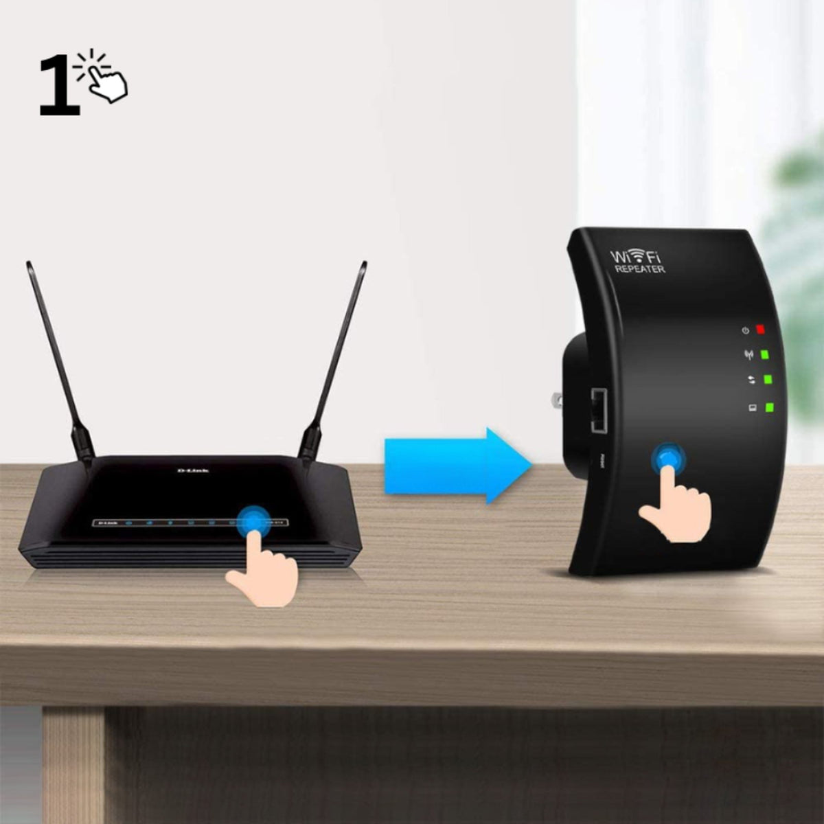 wifi-versterker – in gebruik