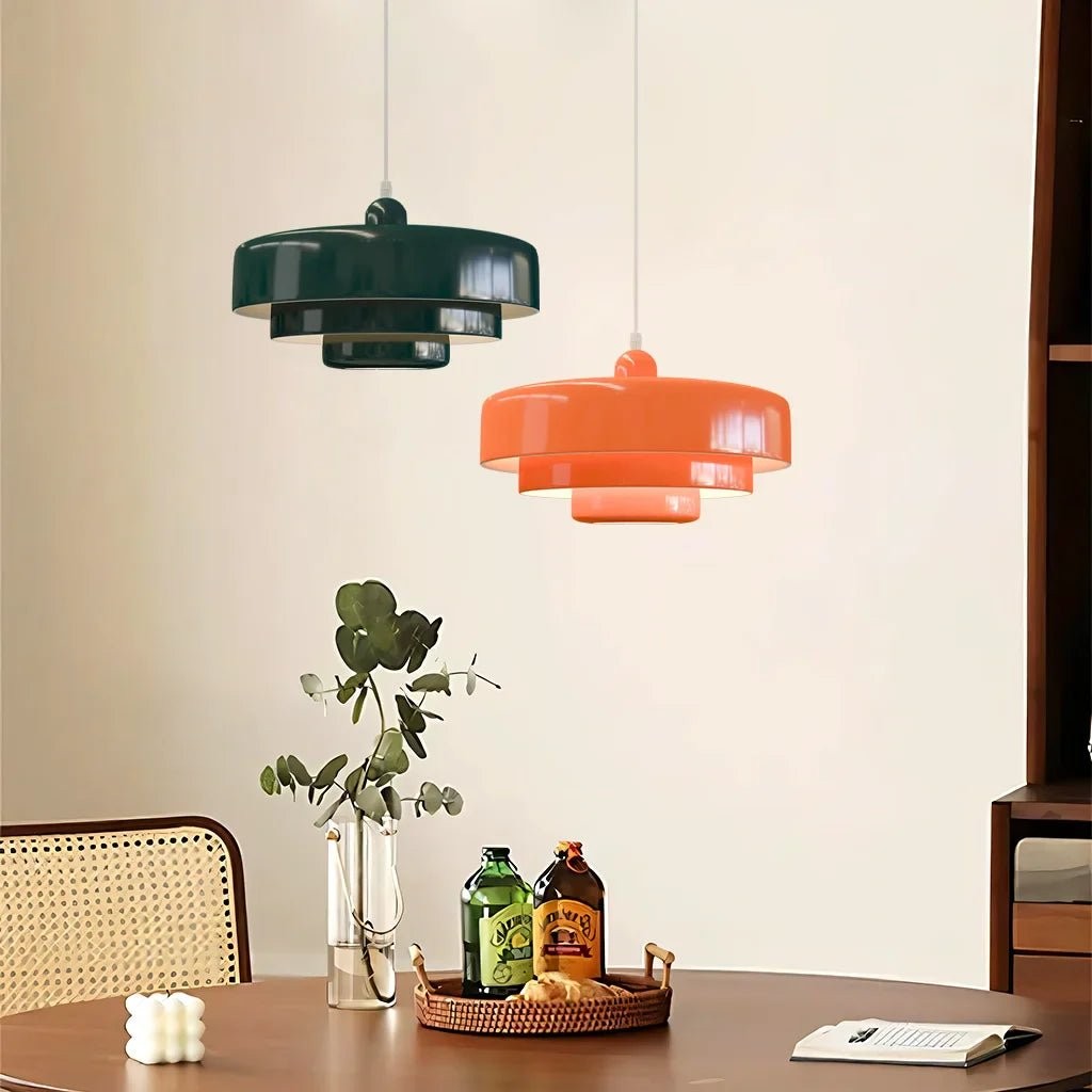 Yravik hanglamp in roze van metaal with matte finish – zijaanzicht