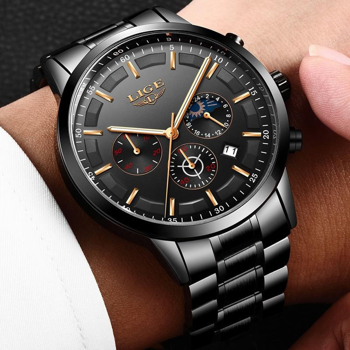 horloge – detailfoto van de afwerking
